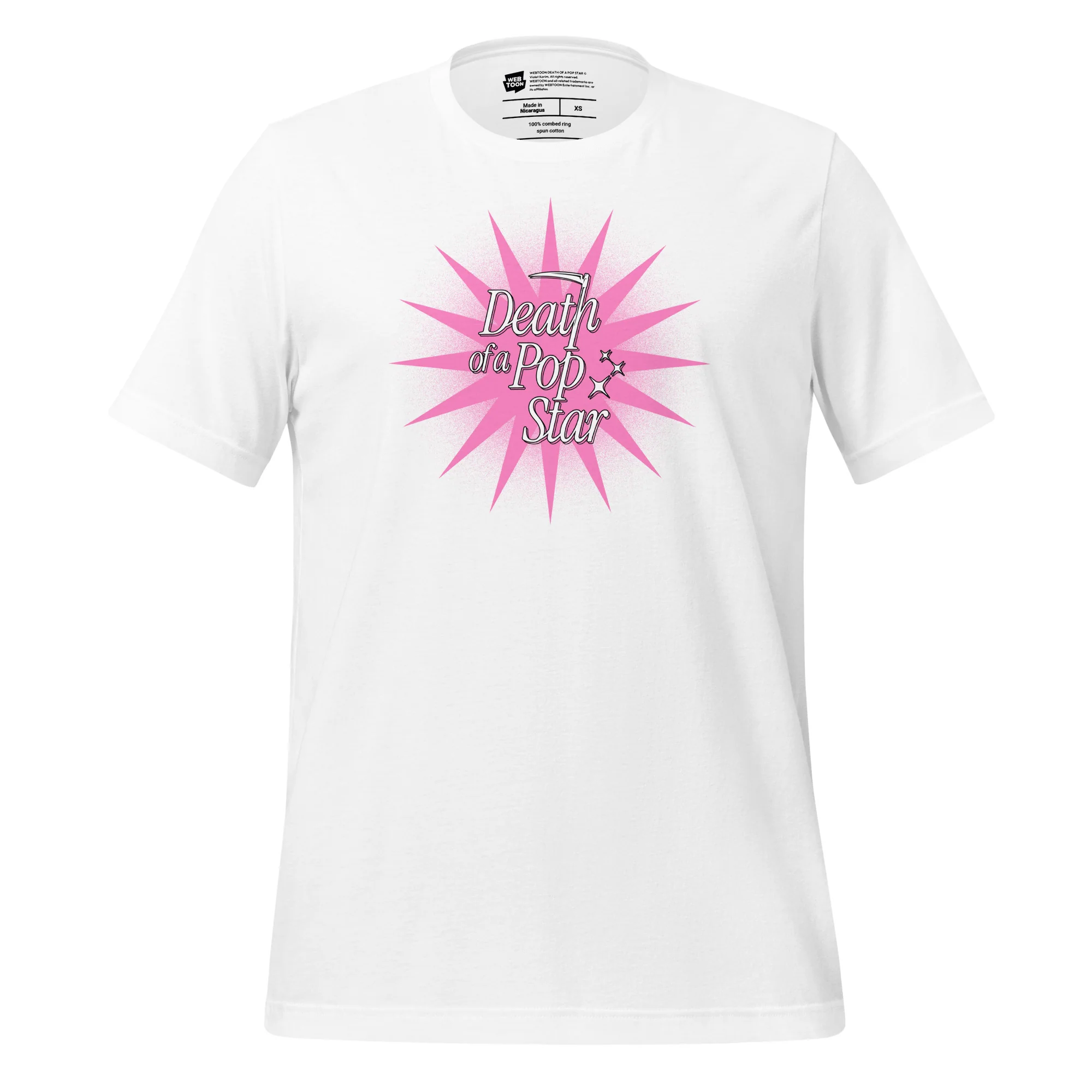 DEATH OF A POP STAR - PINK LOGO T-SHIRT - Image 2