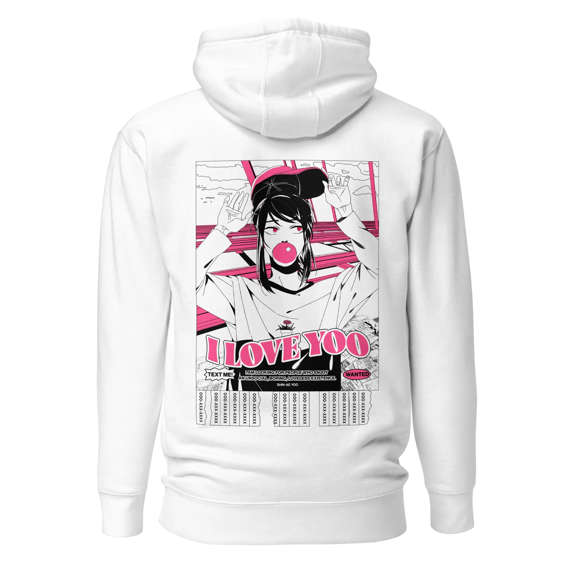 I LOVE YOO - TEXT ME UNISEX HOODIE - Image 2