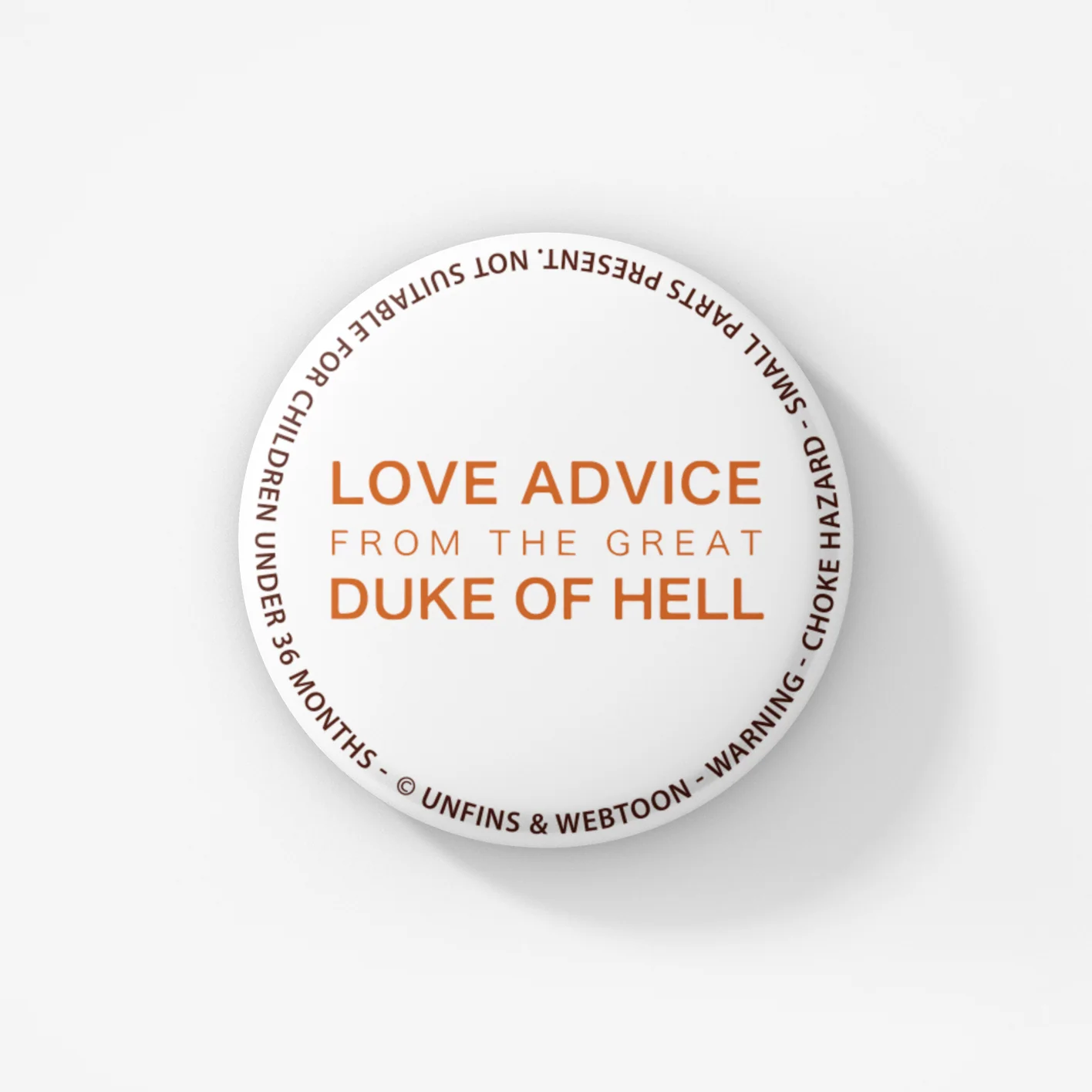 LOVE ADVICE FROM THE DUKE OF HELL - BUTTON BADGE SET
