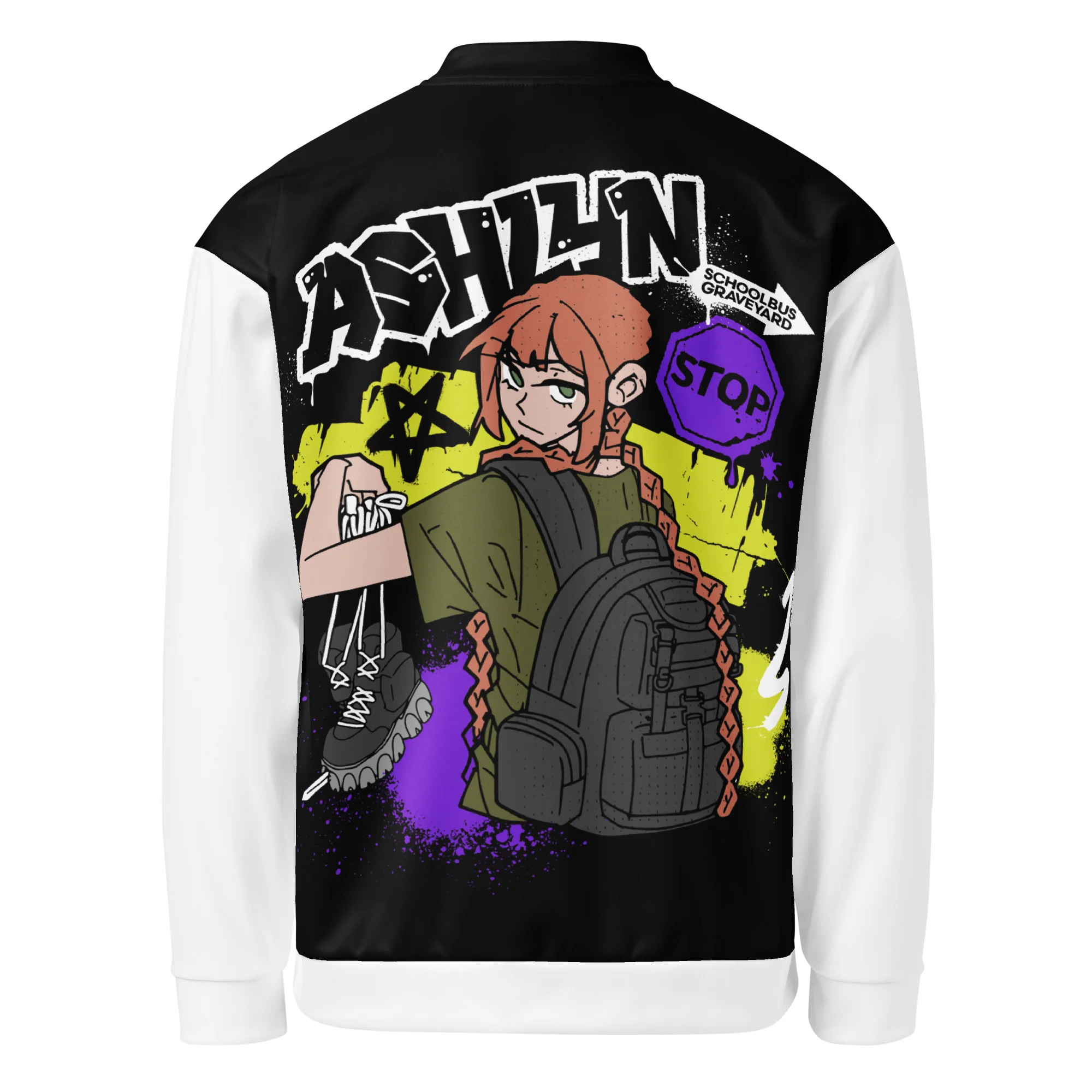 SCHOOL BUS GRAVEYARD - ASHLYN UNISEX BOMBER JACKET