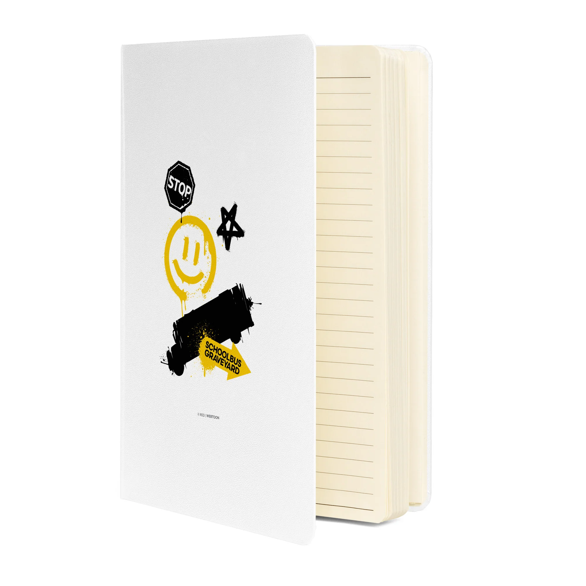 SCHOOL BUS GRAVEYARD - WHITE HARDCOVER BOUND NOTEBOOK - Image 2